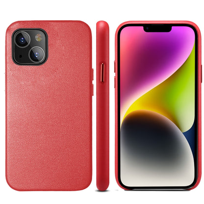 For iPhone 14 Plus Lamb Grain PU Back Cover Phone Case(Red) - iPhone 11 Cases by buy2fix | Online Shopping UK | buy2fix