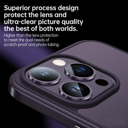 For iPhone 14 Pro Max SULADA Metal Frame + Nano Glass + TPU Phone Case(Dark Blue) - iPhone 14 Pro Max Cases by SULADA | Online Shopping UK | buy2fix
