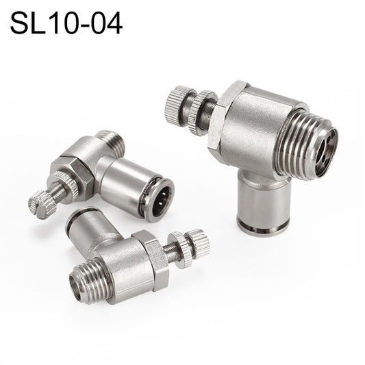 SL10-04 LAIZE Nickel Plated Copper Male Thread Throttle Valve Pneumatic Connector -  by LAIZE | Online Shopping UK | buy2fix