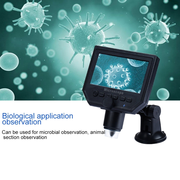 G600 600X 3.6MP 4.3 inch HD LCD Display Portable Digital Microscope, Plug:UK Plug - Digital Microscope by buy2fix | Online Shopping UK | buy2fix