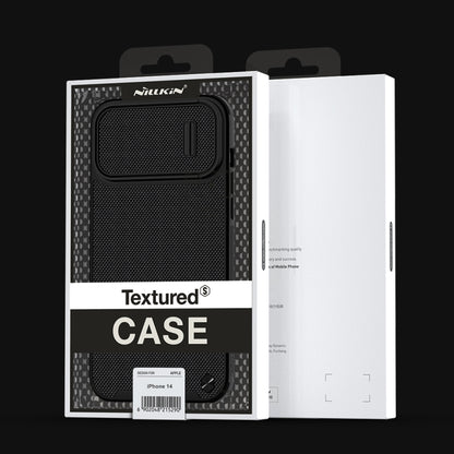 For iPhone 14 NILLKIN Texture MagSafe Camshield PC + TPU Phone Case(Black) - iPhone 14 Cases by NILLKIN | Online Shopping UK | buy2fix