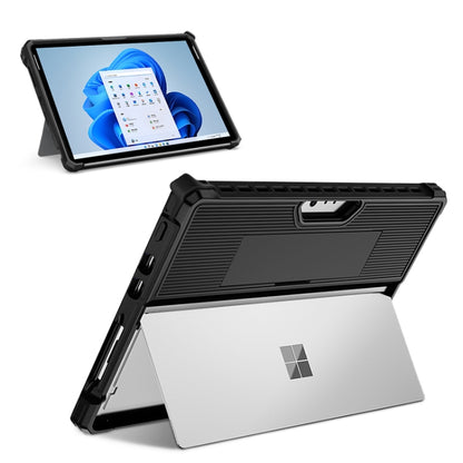 For Microsoft Surface Pro 8 Striped Hollow Tablet Case(Black) - Others by buy2fix | Online Shopping UK | buy2fix