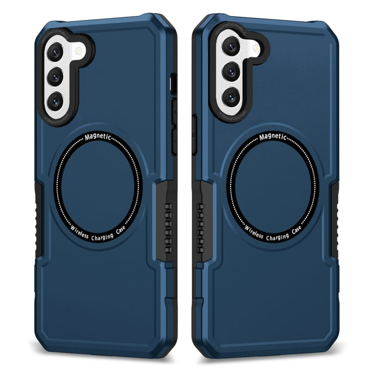 For Samsung Galaxy S22 5G MagSafe Shockproof Armor Phone Case(Dark Blue) - Galaxy S22 5G Cases by buy2fix | Online Shopping UK | buy2fix