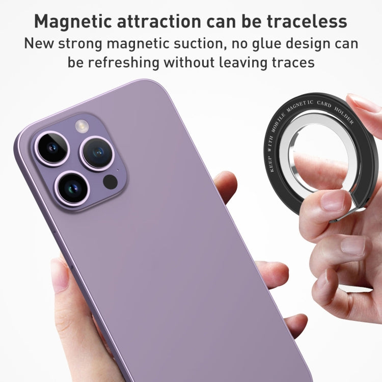 Car Magnetic Dual Axis Ring Phone Holder(Frosted Black) - Ring Holder by buy2fix | Online Shopping UK | buy2fix