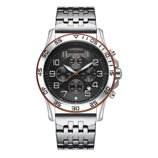OCHSTIN 7258 Fashion Steel Strap Multifunctional Quartz Men Watch(Silver) - Metal Strap Watches by OCHSTIN | Online Shopping UK | buy2fix