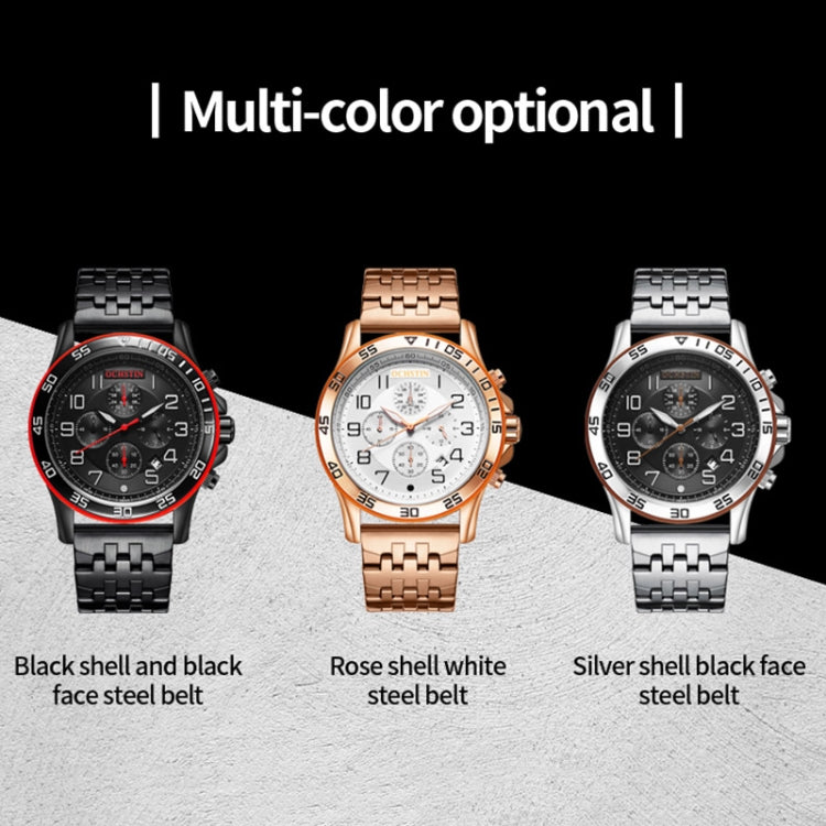 OCHSTIN 7258 Fashion Steel Strap Multifunctional Quartz Men Watch(Rose Gold) - Metal Strap Watches by OCHSTIN | Online Shopping UK | buy2fix