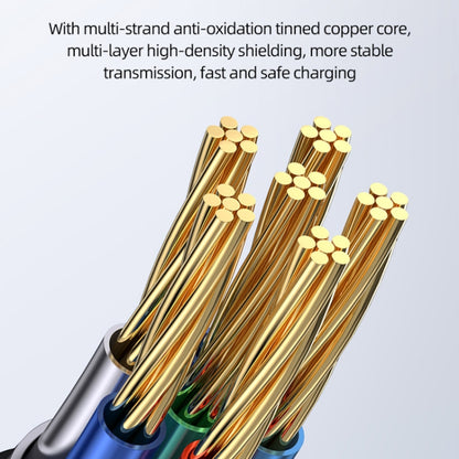 USAMS USB to Type-C 66W Aluminum Alloy Transparent Digital Display Fast Charge Data Cable, Cable Length:2m(Beige) -  by USAMS | Online Shopping UK | buy2fix