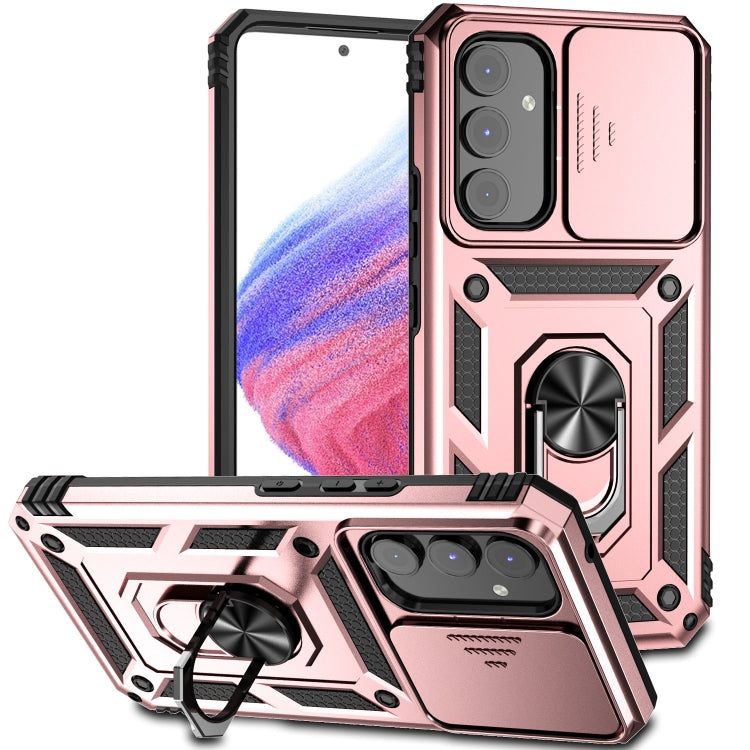 For Samsung Galaxy A54 5G Sliding Camshield Holder Phone Case(Rose Gold) - Galaxy Phone Cases by buy2fix | Online Shopping UK | buy2fix