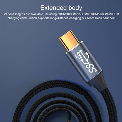 For Steam Deck Gen 100W USB-C/Type-C Male to USB-C/Type-C Female Stereo Curved Extension Cable, Length:2m - Other Accessories by buy2fix | Online Shopping UK | buy2fix