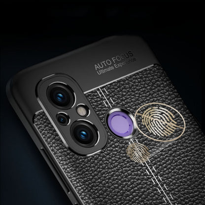 For Xiaomi Redmi 12C Litchi Texture Shockproof TPU Phone Case(Black) - Xiaomi Cases by buy2fix | Online Shopping UK | buy2fix