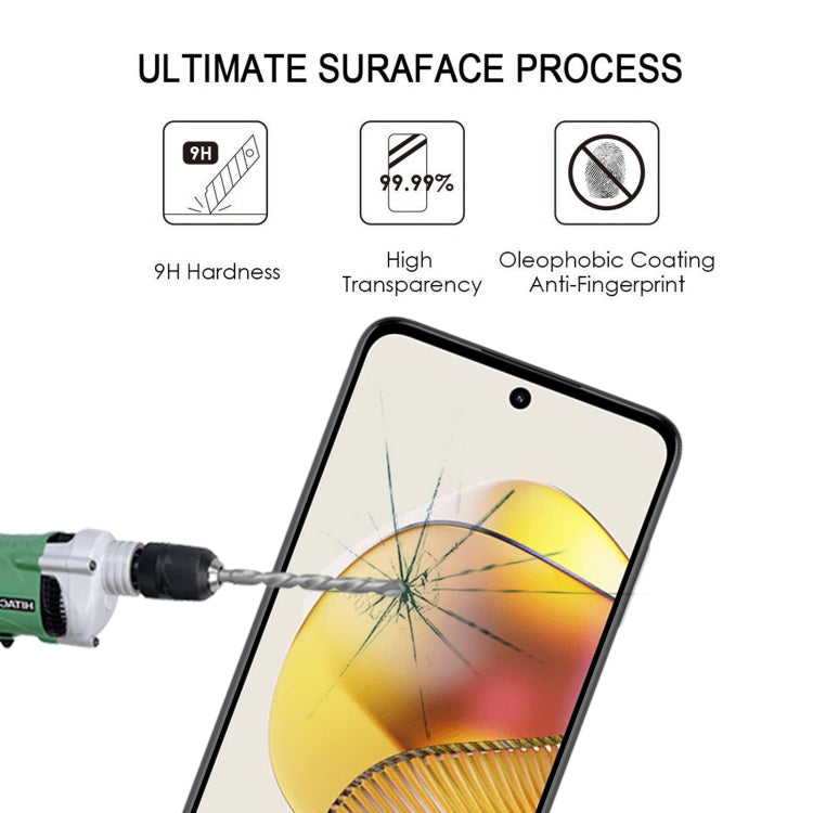 For Motorola Moto G73 Full Glue Full Cover Screen Protector Tempered Glass Film - Motorola Tempered Glass by buy2fix | Online Shopping UK | buy2fix