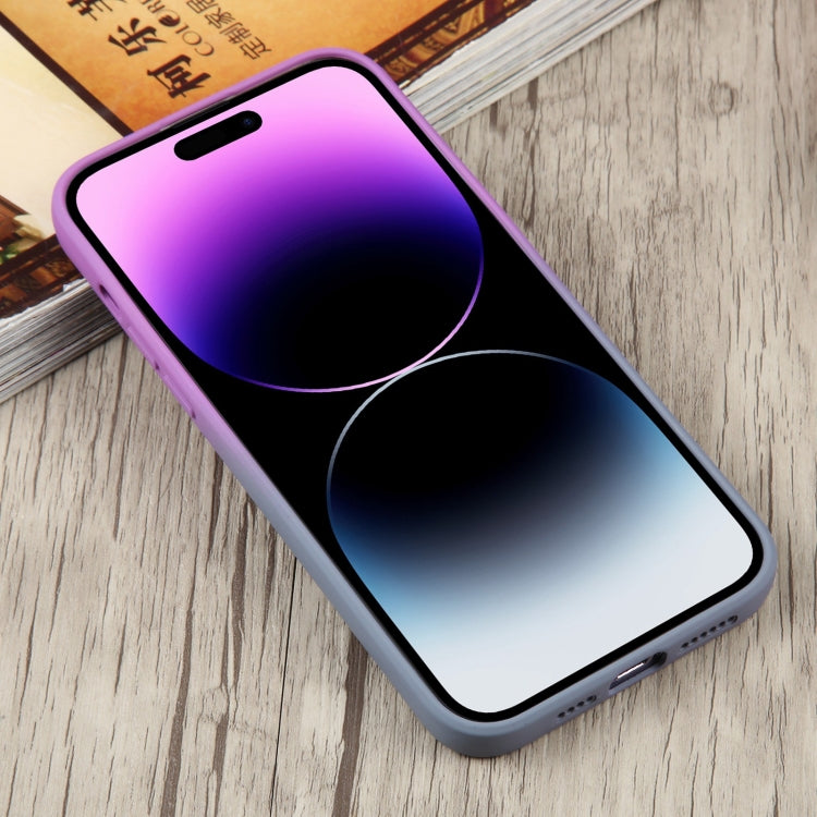 For iPhone 14 Pro Max Liquid TPU Silicone Gradient MagSafe Phone Case(Purple) - iPhone 14 Pro Max Cases by buy2fix | Online Shopping UK | buy2fix