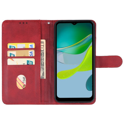 For Motorola Moto E13 Leather Phone Case(Red) - Motorola Cases by buy2fix | Online Shopping UK | buy2fix