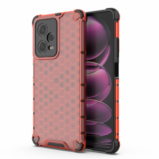 For Xiaomi Poco X5 Pro Shockproof Honeycomb PC + TPU Phone Case(Red) - Xiaomi Cases by buy2fix | Online Shopping UK | buy2fix