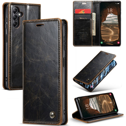 For Samsung Galaxy A14 5G CaseMe 003 Crazy Horse Texture Leather Phone Case(Coffee) - Galaxy Phone Cases by CaseMe | Online Shopping UK | buy2fix