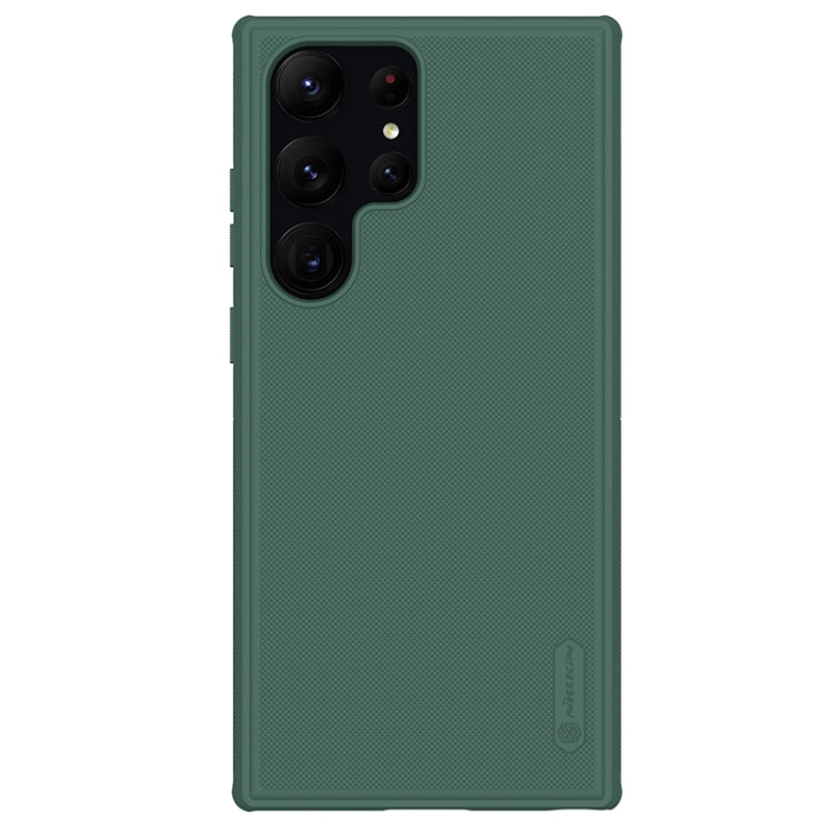 For Samsung Galaxy S23 Ultra 5G NILLKIN Super Frosted Shield Pro PC + TPU Phone Case(Green) - Galaxy S23 Ultra 5G Cases by NILLKIN | Online Shopping UK | buy2fix