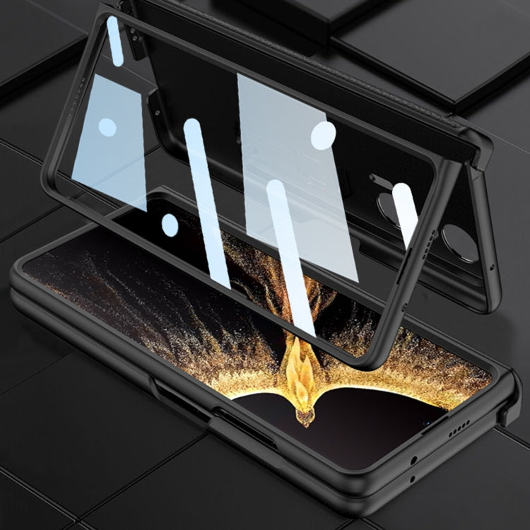 For Honor Magic VS GKK Magnetic Hinge Flip Leather Phone Case with Holder(Carbon Fibre) - Honor Cases by GKK | Online Shopping UK | buy2fix