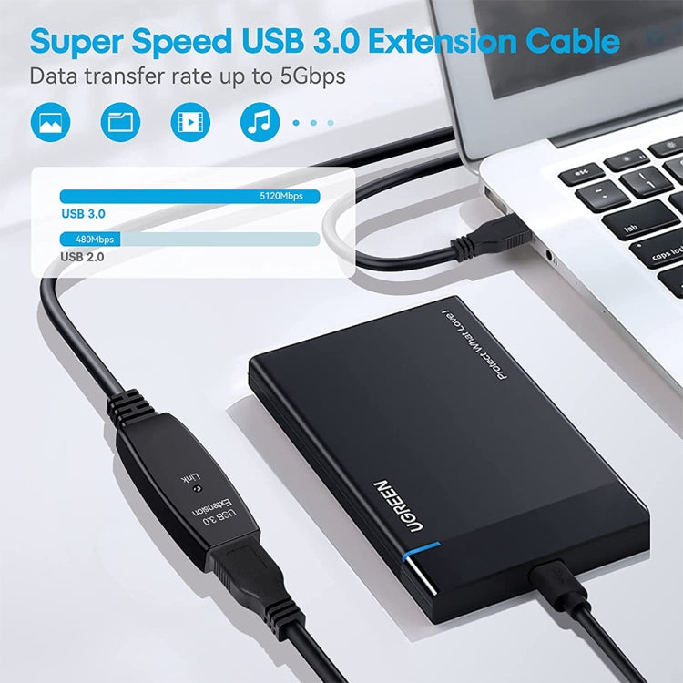 USB 3.0 Male to Female Data Sync Super Speed Extension Cable, Length:20m -  by buy2fix | Online Shopping UK | buy2fix