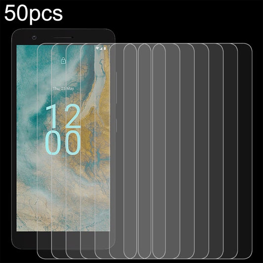 For Nokia C02 50pcs 0.26mm 9H 2.5D Tempered Glass Film - Nokia Tempered Glass by buy2fix | Online Shopping UK | buy2fix