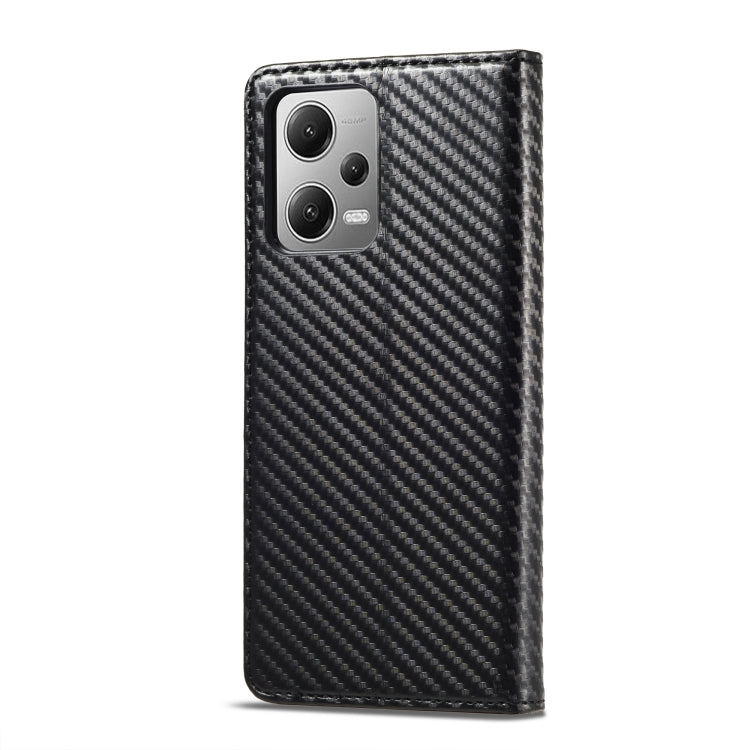 For Xiaomi Poco X5/Redmi Note 12 5G LC.IMEEKE Carbon Fiber Texture Flip Leather Phone Case(Vertical Black) - Xiaomi Cases by LC.IMEEKE | Online Shopping UK | buy2fix