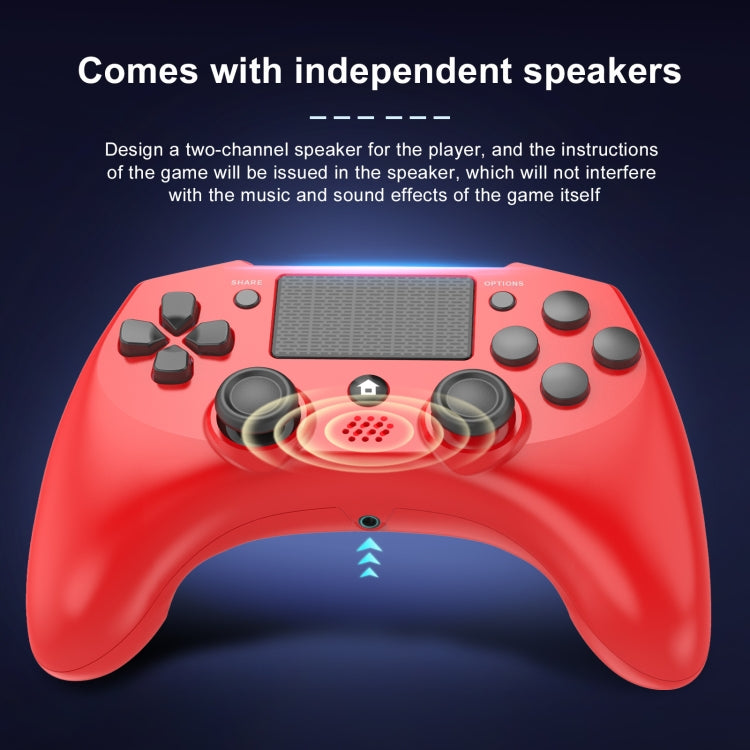 398 Bluetooth 5.0 Wireless Game Controller for PS4 / PC / Android(Red) - Gamepads by buy2fix | Online Shopping UK | buy2fix