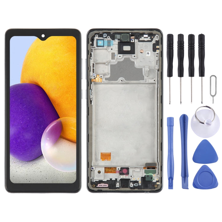 OLED LCD Screen for Samsung Galaxy A72 SM-A725 Digitizer Full Assembly with Frame(Black) - Repair & Spare Parts by buy2fix | Online Shopping UK | buy2fix