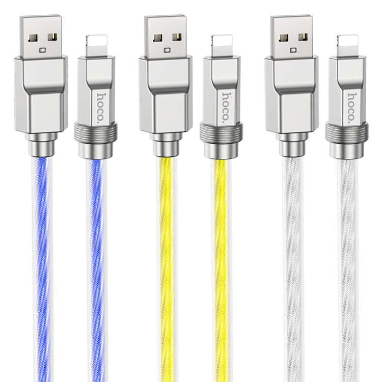 hoco U113 2.4A USB to 8 Pin Silicone Data Cable, Length: 1m(Gold) - Normal Style Cable by hoco | Online Shopping UK | buy2fix