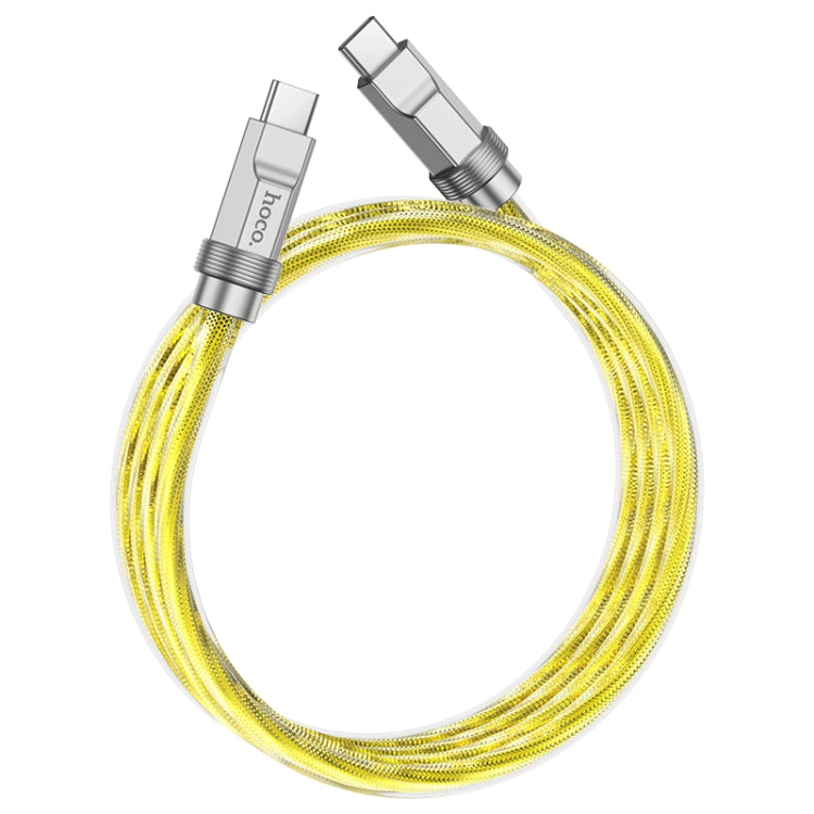 hoco U113 100W USB-C/Type-C to USB-C/Type-C Silicone Data Cable, Length: 1m(Gold) -  by hoco | Online Shopping UK | buy2fix