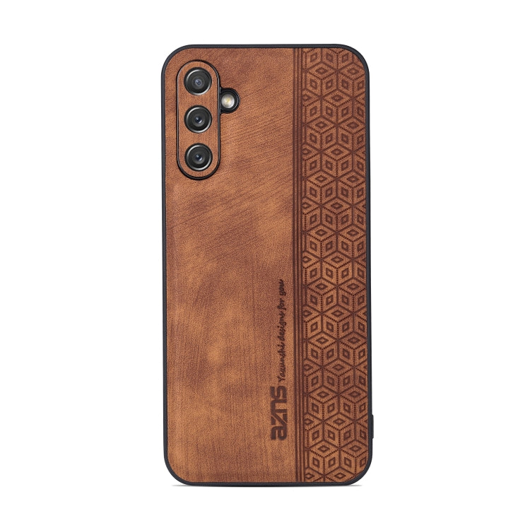 For Samsung Galaxy A24 4G AZNS 3D Embossed Skin Feel Phone Case(Brown) - Galaxy Phone Cases by AZNS | Online Shopping UK | buy2fix