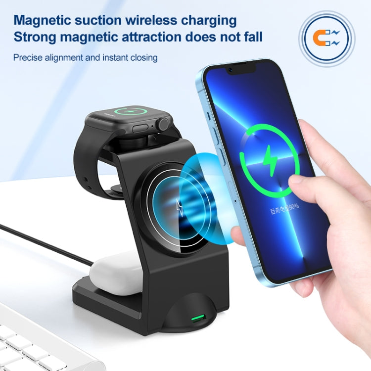 WT-158 MagSafe Magnetic Multi in One Wireless Charger - Wireless Charger by buy2fix | Online Shopping UK | buy2fix