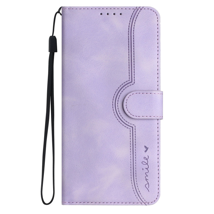 For Samsung Galaxy A14 5G Heart Pattern Skin Feel Leather Phone Case(Purple) - Galaxy Phone Cases by buy2fix | Online Shopping UK | buy2fix