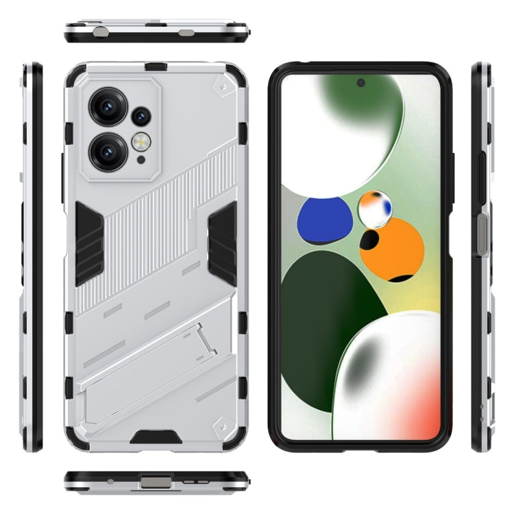 For Xiaomi Redmi Note 12 4G Global Punk Armor 2 in 1 PC + TPU Shockproof Phone Case with Holder(White) - Note 12 Cases by buy2fix | Online Shopping UK | buy2fix