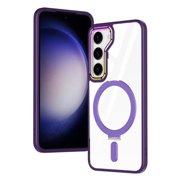 For Samsung Galaxy S23+ 5G MagSafe Magnetic Invisible Holder Phone Case(Dark Purple) - Galaxy S23+ 5G Cases by buy2fix | Online Shopping UK | buy2fix