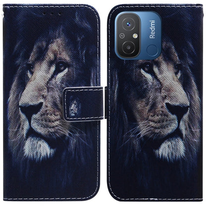 For Xiaomi Redmi 12C / 11A Coloured Drawing Flip Leather Phone Case(Lion) - Xiaomi Cases by buy2fix | Online Shopping UK | buy2fix