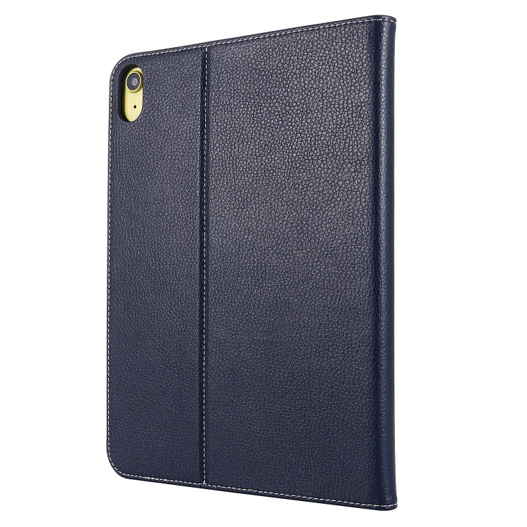 For iPad 10th Gen 10.9 2022 GEBEI Silk Texture Flip Tablet Leather Case(Blue) - iPad 10th Gen 10.9 Cases by GEBEI | Online Shopping UK | buy2fix
