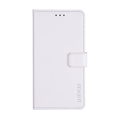 For Xiaomi Poco C55/Redmi 12C/Redmi 11A idewei Crazy Horse Texture Leather Phone Case with Holder(White) - Xiaomi Cases by idewei | Online Shopping UK | buy2fix