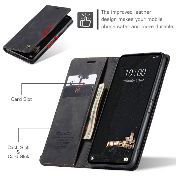 For Xiaomi Redmi Note 12 4G Global CaseMe 013 Multifunctional Horizontal Flip Leather Phone Case(Black) - Note 12 Cases by CaseMe | Online Shopping UK | buy2fix