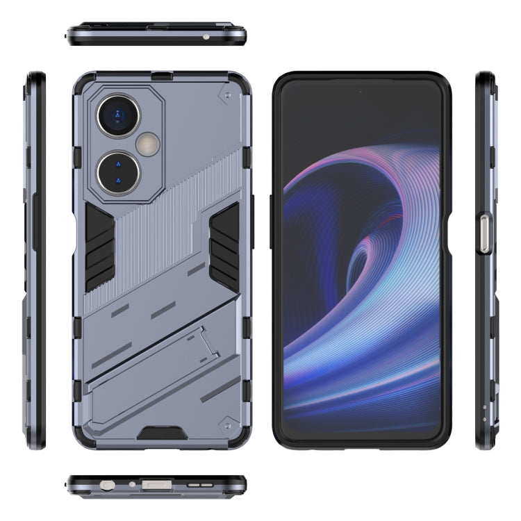 For OnePlus Nord CE 3 Punk Armor 2 in 1 PC + TPU Phone Case with Holder(Grey) - OnePlus Cases by buy2fix | Online Shopping UK | buy2fix