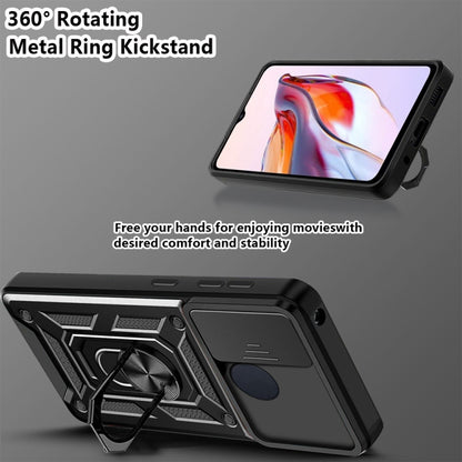 For Xiaomi Redmi 12C 4G / 11A Sliding Camera Cover Design TPU+PC Phone Case(Black) - Xiaomi Cases by buy2fix | Online Shopping UK | buy2fix