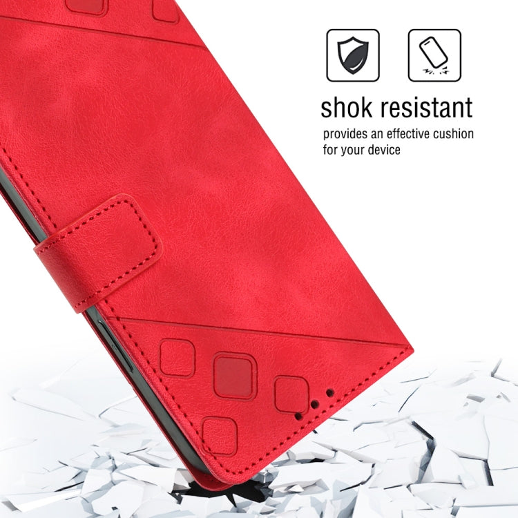 For Huawei nova 10 Skin-feel Embossed Leather Phone Case(Red) - Huawei Cases by buy2fix | Online Shopping UK | buy2fix