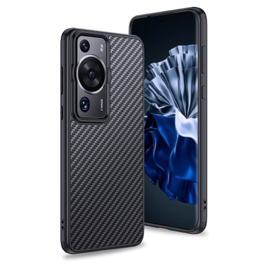 For Huawei P60 Pro wlons Magsafe Carbon Fiber Kevlar TPU Phone Case(Black) - Huawei Cases by wlons | Online Shopping UK | buy2fix