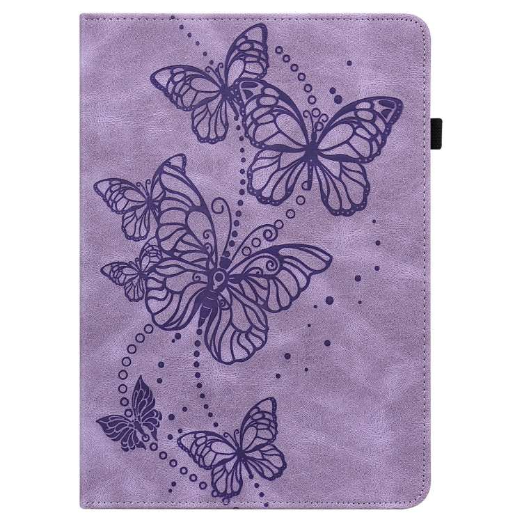 For Xiaomi Pad 6 Embossed Butterfly Pattern Leather Tablet Case(Purple) -  by buy2fix | Online Shopping UK | buy2fix