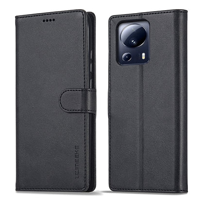 For Xiaomi 13 Lite LC.IMEEKE Calf Texture Horizontal Flip Leather Case(Black) - 13 Lite Cases by LC.IMEEKE | Online Shopping UK | buy2fix