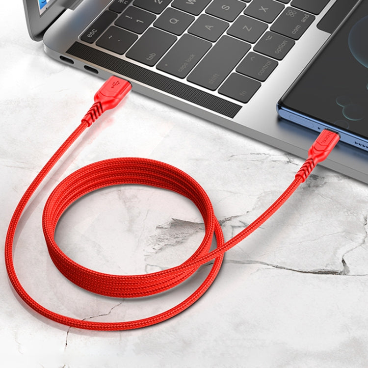 hoco X59 Victory 3A USB to USB-C / Type-C Charging Data Dable, Length:2m(Red) -  by hoco | Online Shopping UK | buy2fix