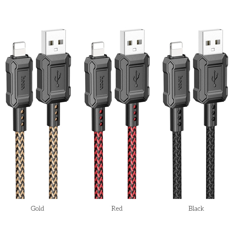 hoco X94 Leader 2.4A USB to 8 Pin Charging Data Dable, Length:1m(Black) - Normal Style Cable by hoco | Online Shopping UK | buy2fix