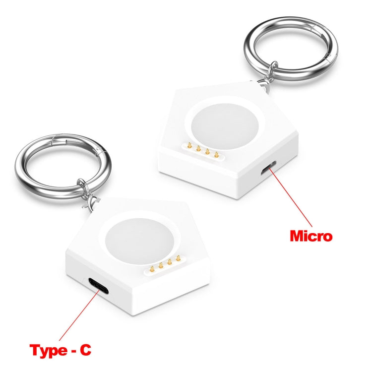 For OPPO Watch 3 / Watch 3 Pro Portable Universal Smart Watch Charger, Port:Micro-USB(White) - Charger by buy2fix | Online Shopping UK | buy2fix