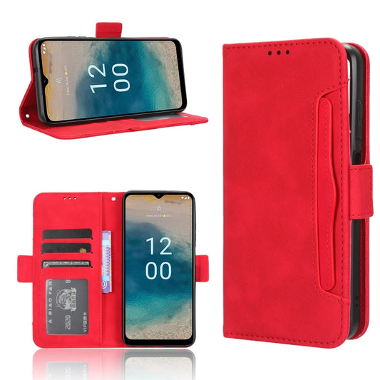 For Nokia G22 4G Skin Feel Calf Texture Card Slots Leather Phone Case(Red) - Nokia Cases by buy2fix | Online Shopping UK | buy2fix