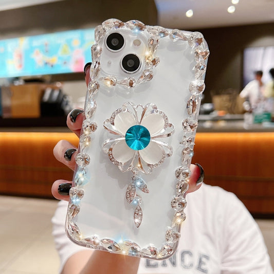 For iPhone 13 Pro Max Sunflower Diamond Phone Case(Transparent) - iPhone 13 Pro Max Cases by buy2fix | Online Shopping UK | buy2fix