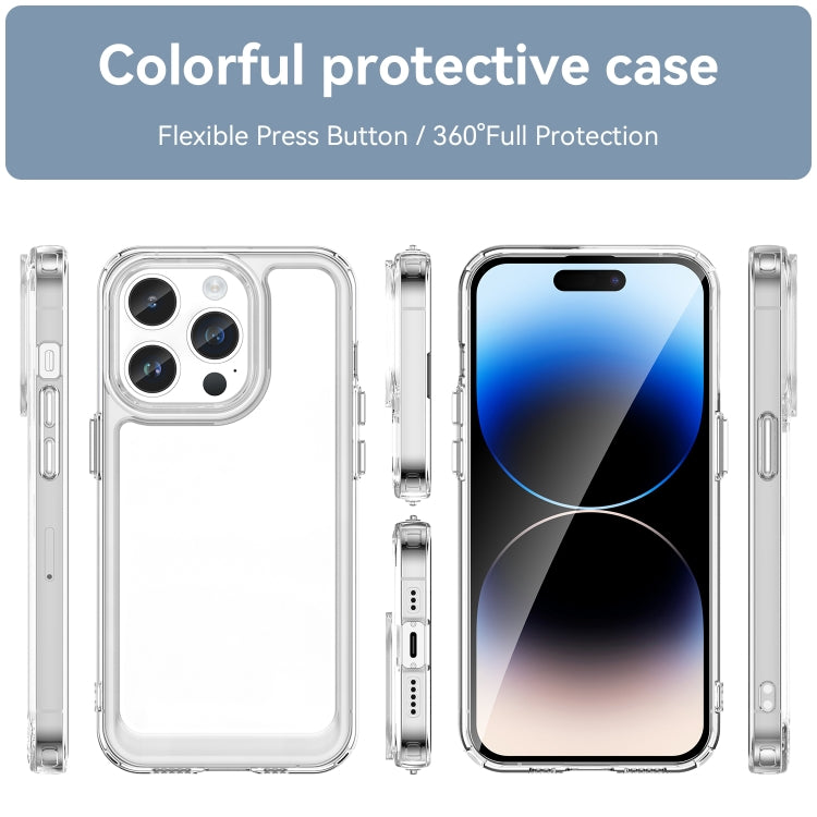For iPhone 15 Pro Max Colorful Series Acrylic + TPU Phone Case(Transparent) - iPhone 15 Pro Max Cases by buy2fix | Online Shopping UK | buy2fix