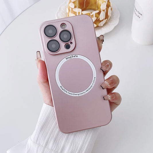 For iPhone 13 Pro Max Magsafe Magnetic PC Shockproof Phone Case With Camera Lens(Rose Gold) - iPhone 13 Pro Max Cases by buy2fix | Online Shopping UK | buy2fix